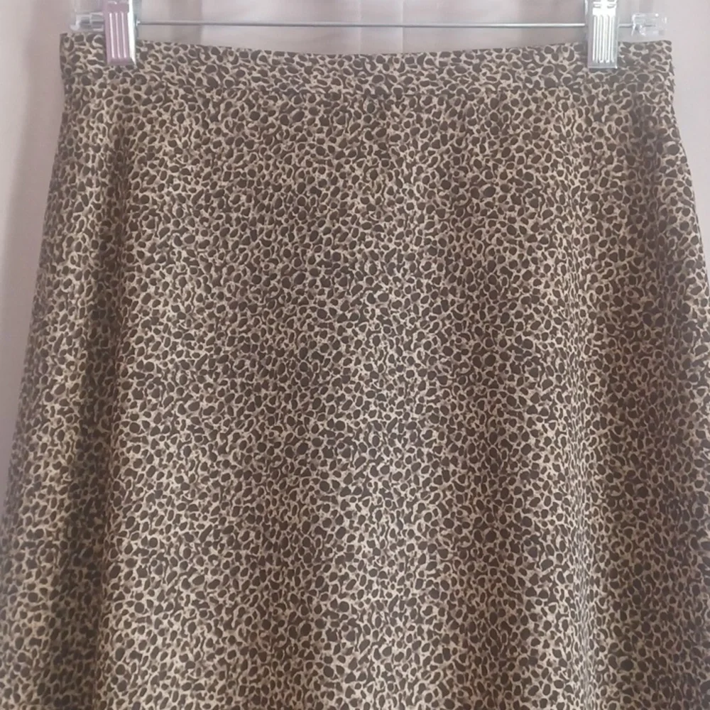 Jones Wear Leapard Print A-Line Knee Length Skirt